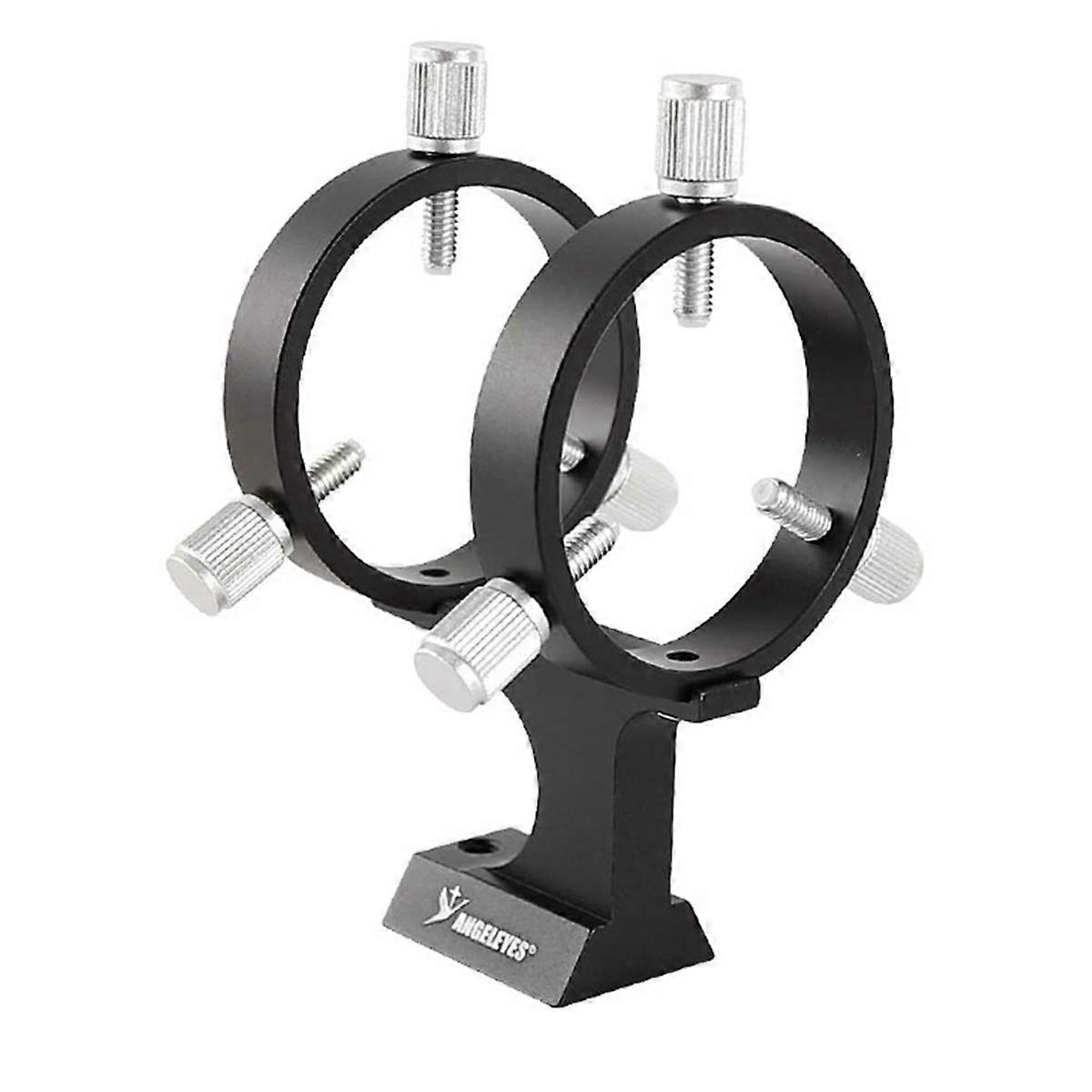 Angeleyes Adjustable Finder Scope Bracket 50mm Double Ring 6-Point Screw Guidescope Mount for Astro