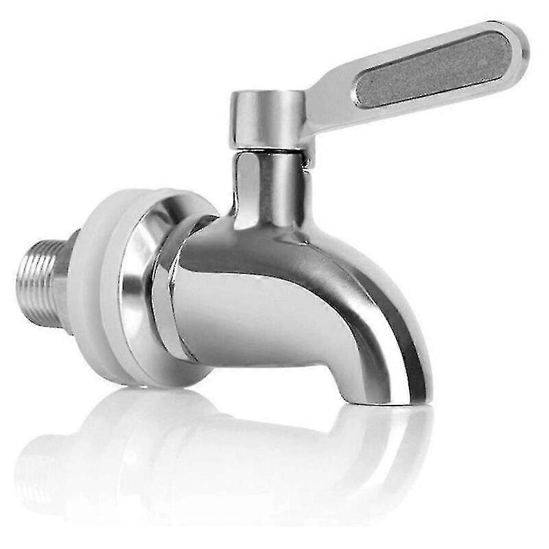 Beverage Dispenser Replacement Faucet, Polished Oak Leaf Stainless Steel