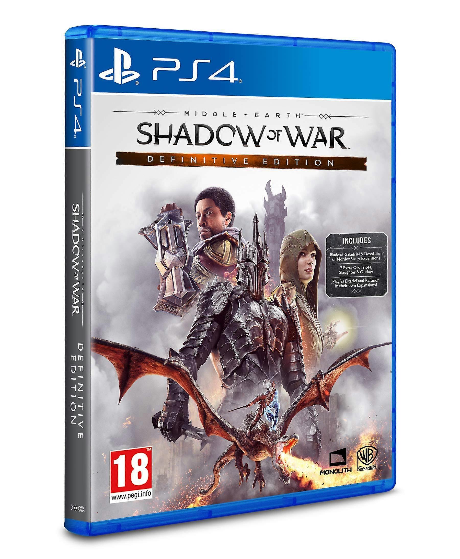 Middle Earth Shadow of War Definitive Edition (PS4) - New & Sealed