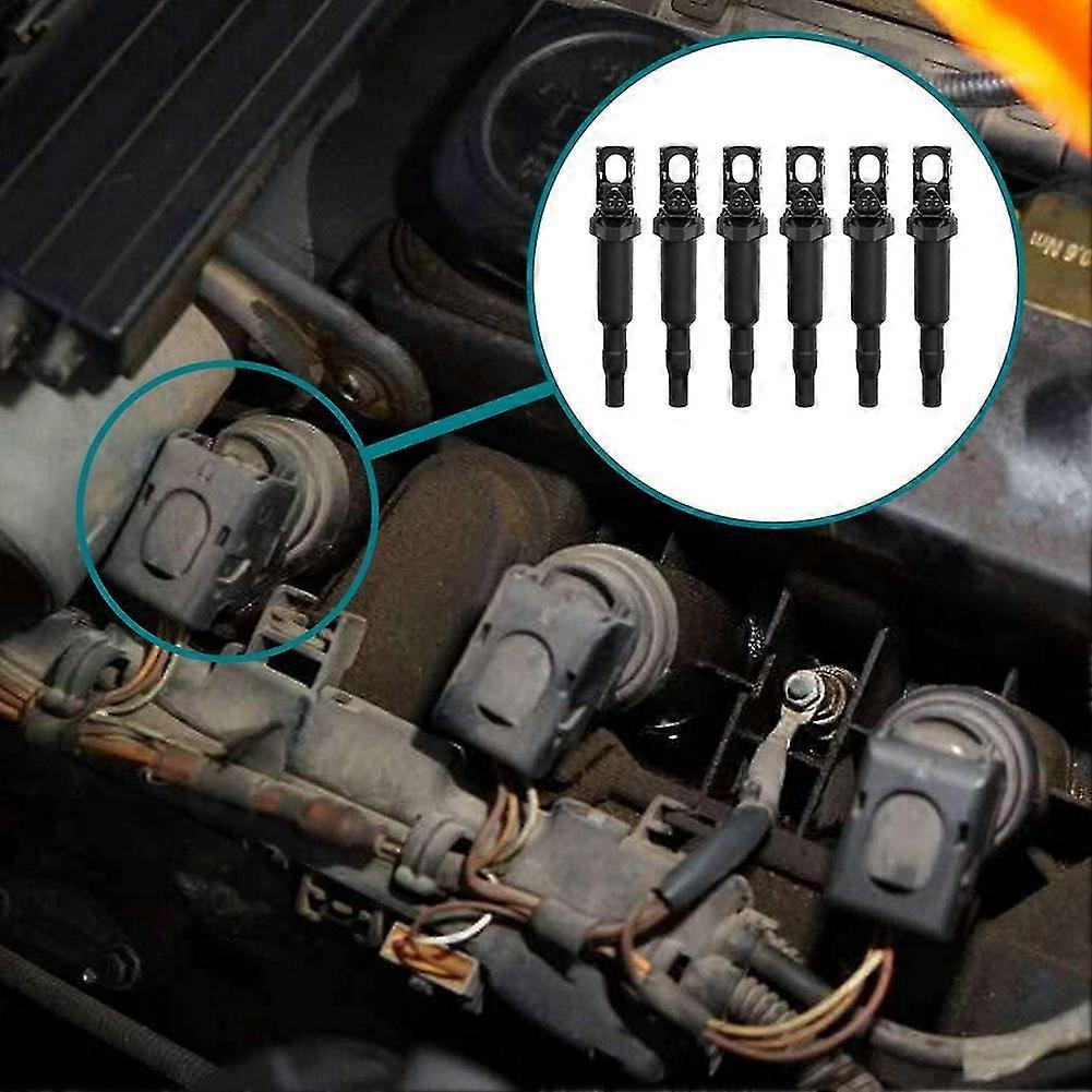 6pcs/set For E46 E60 E85 E90 Ignition Coils With Spark Plug Connector Newest 12138657273