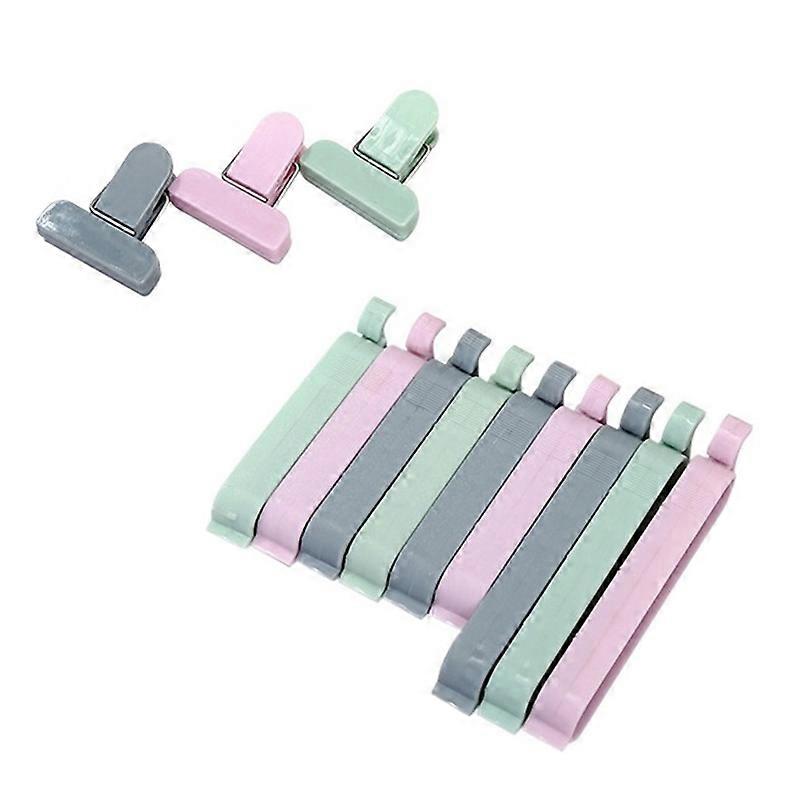 12Pcs Solid Color Food Storage Bag Sealing Clips Sealer Snack Clamp Kitchen Tool KAESI