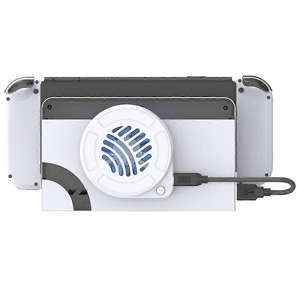 Dock External Cooler Fan Radiator With Blue Light For Switch Oled Docking Station, Usb Powered