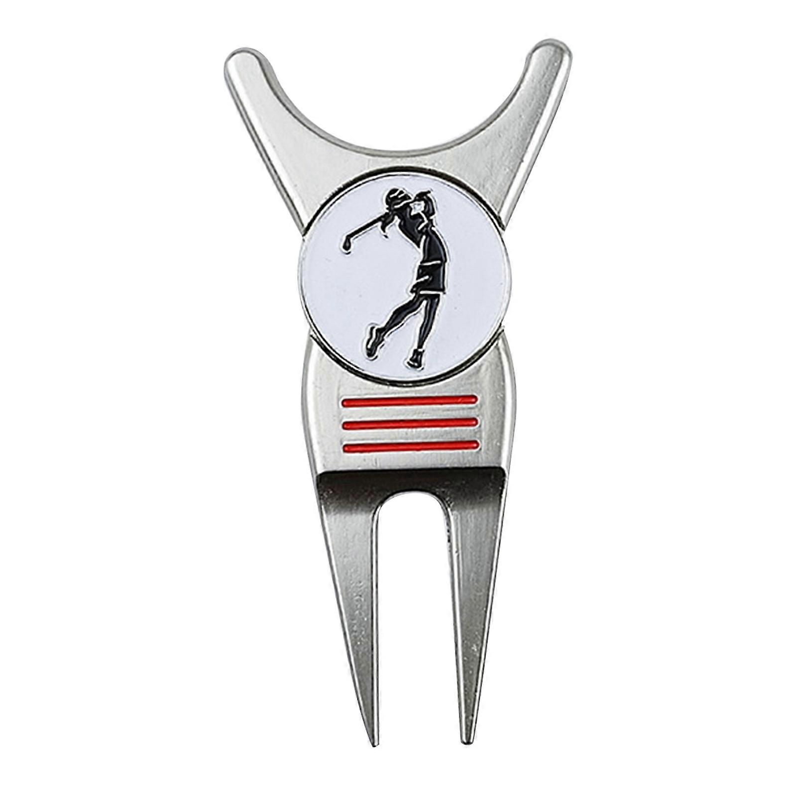 Golf Fork U Type Multi-function Portable Pitch Mark Repair Tool Ball Marker for Golf Sport