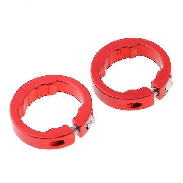 6x2pcs  Alloy Bike Handlebar Grip Lock Ring End Locking Ring Red 8mm