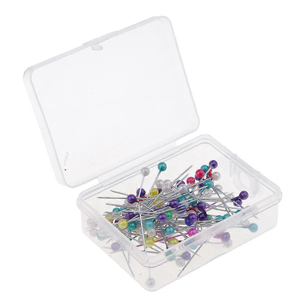 100pcs Multicolor Pearlized Head Pins for DIY Jewelry Components Assorted