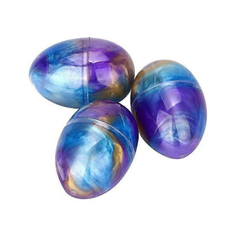 Set of 3 Fluffy Galaxy Slime Egg Shape DIY Good Stress Relief Toy for Kids