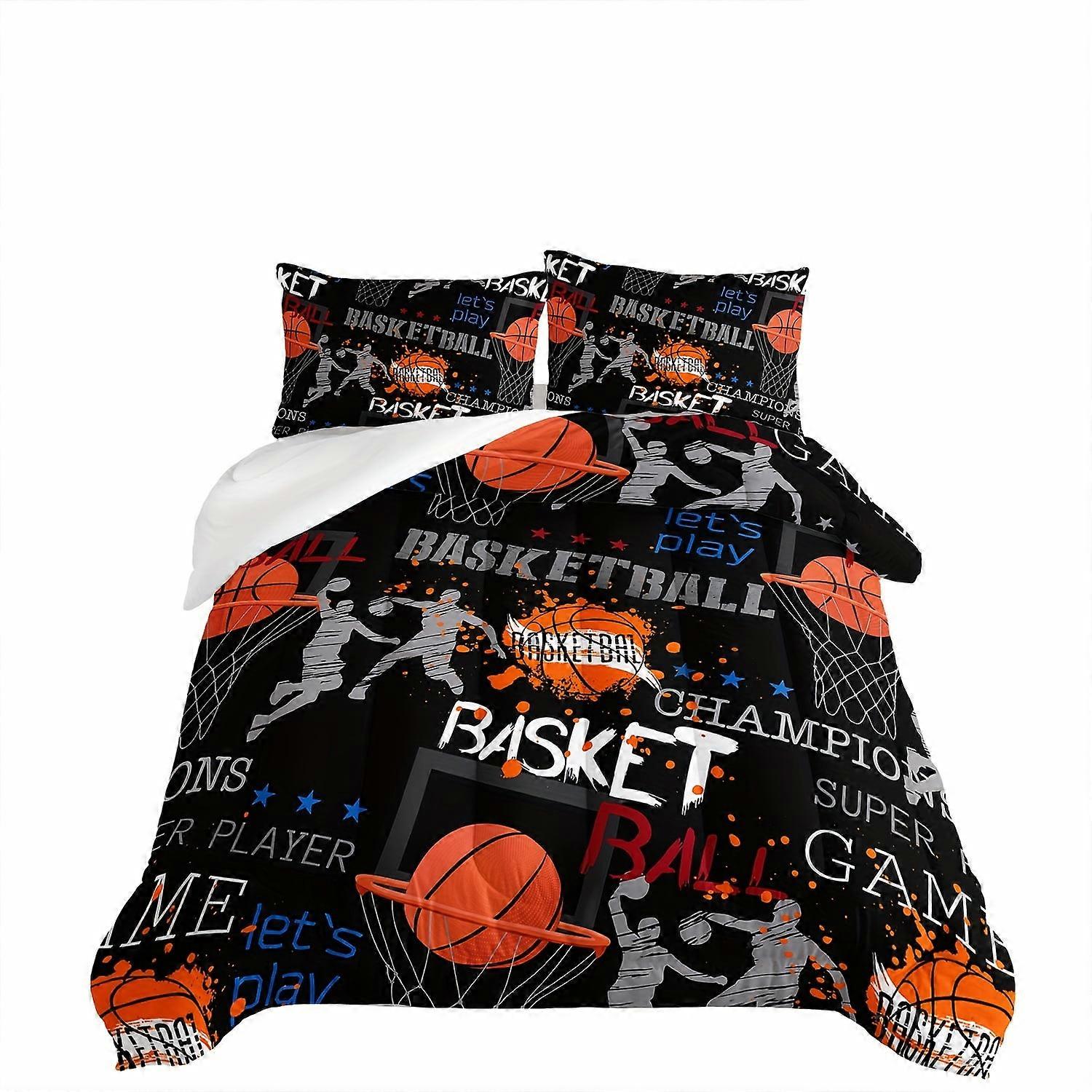 Bedding set XU526 3pcs Basketball Comforter Set Full, Basketball Full Bedding Sets, Full Sports Bedding Sets, Football Bedding Sets PW526