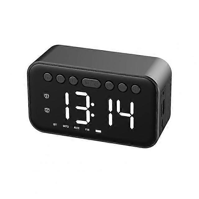 Wireless Bluetooth Speaker FM Radio Sound Box Desktop AI Smart Alarm Clock Subwoofer Music Player Bass Speakers Boom For Xiaomi