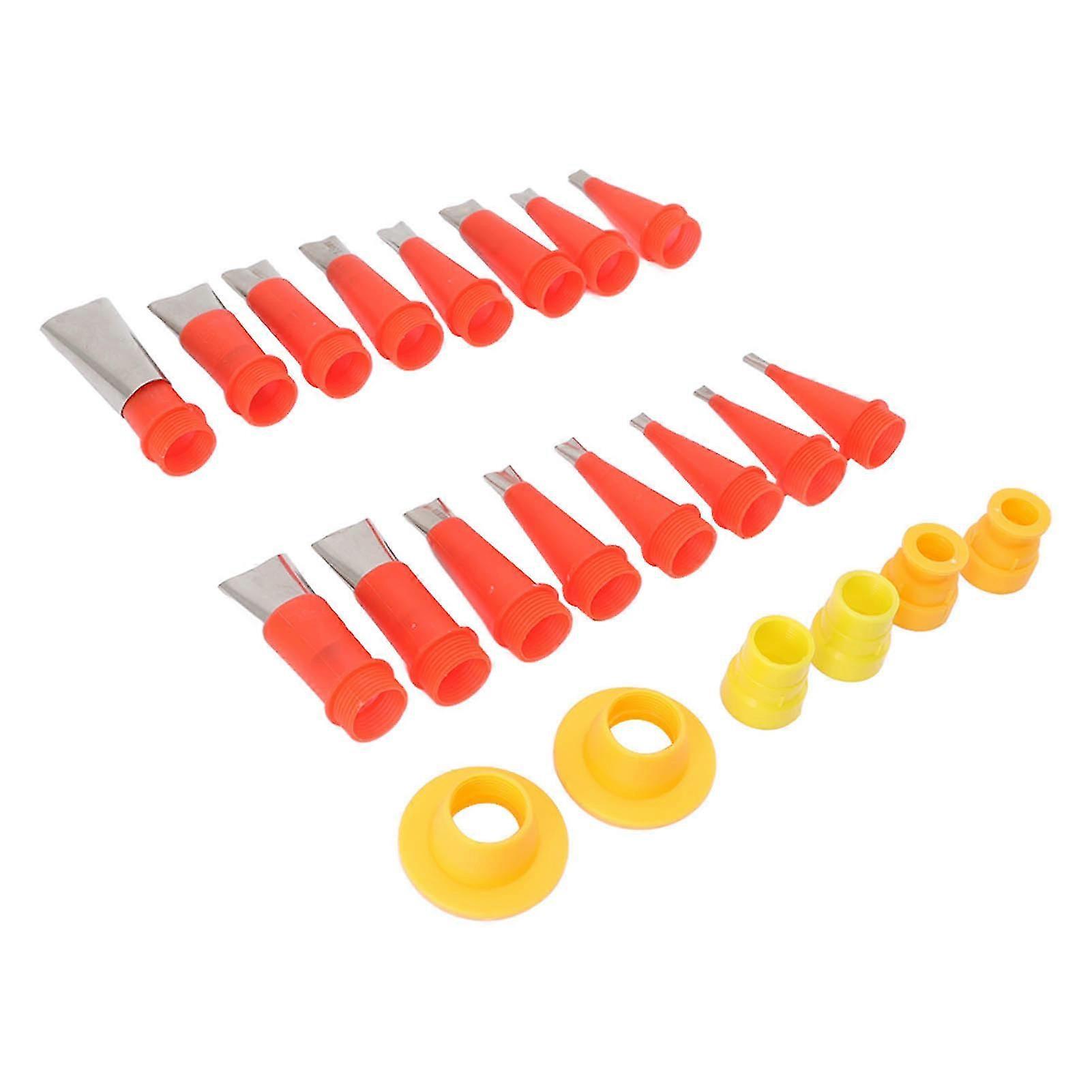 16pcs Stainless Steel Caulking Nozzle Applicator and 6pcs Connection Base Caulking Finisher Tool Set for Home Decoration