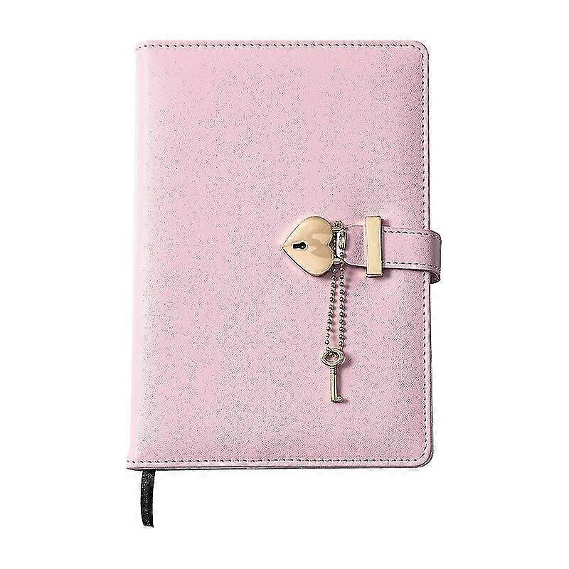 Heart-shaped Lock Diary With Key, Diary With Lock For Girls, A5leather Locking Journals For Women