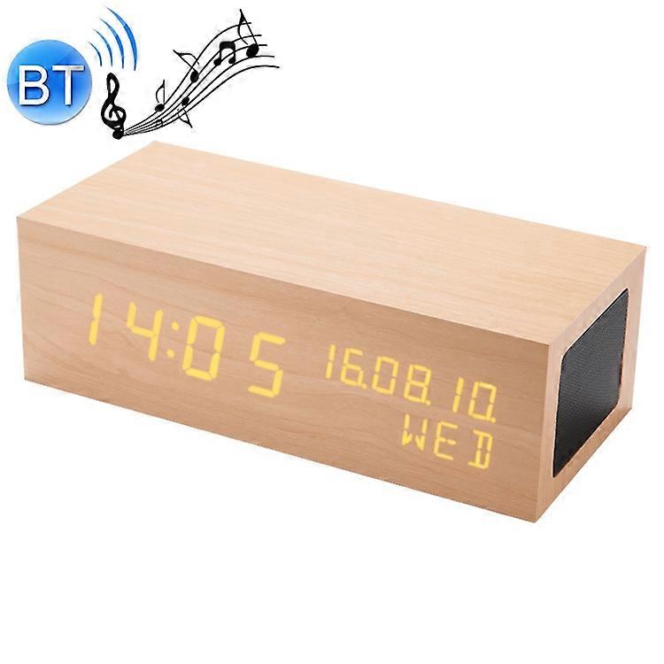 Wooden Clock Bluetooth Speaker