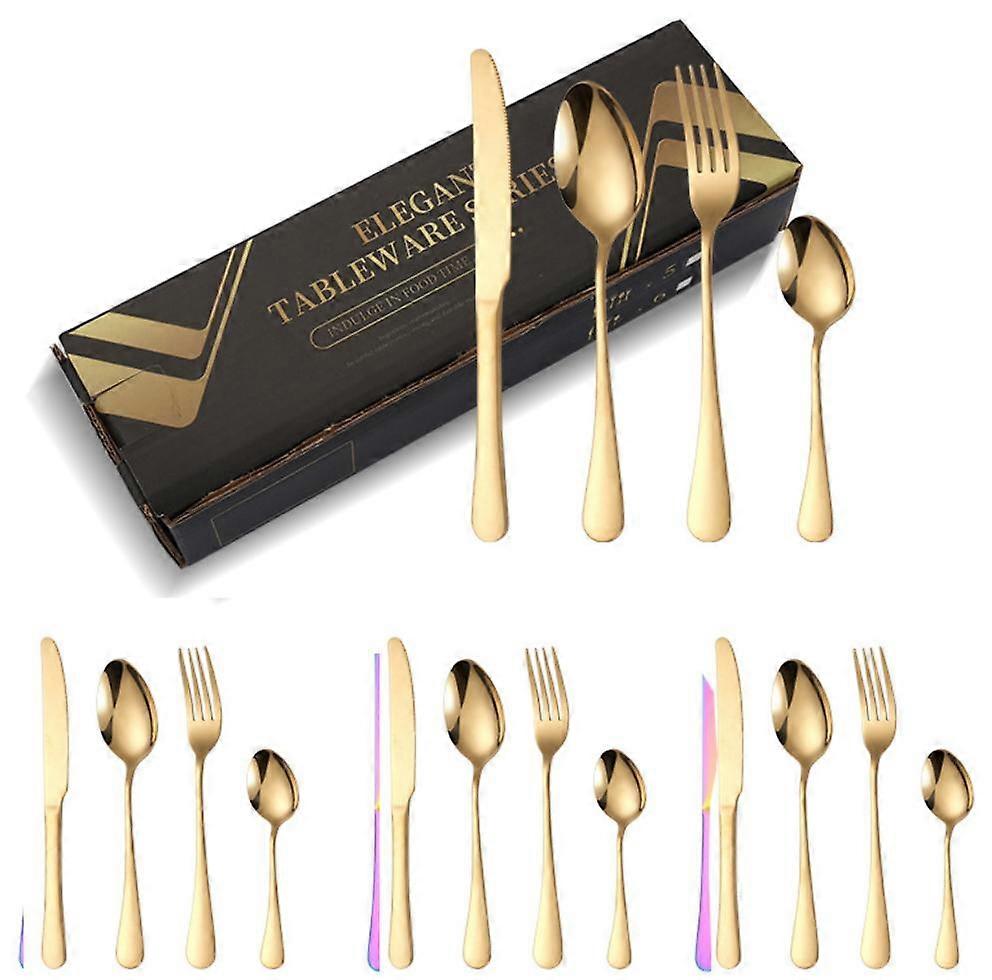 16 stk rustfritt stål servise til middag