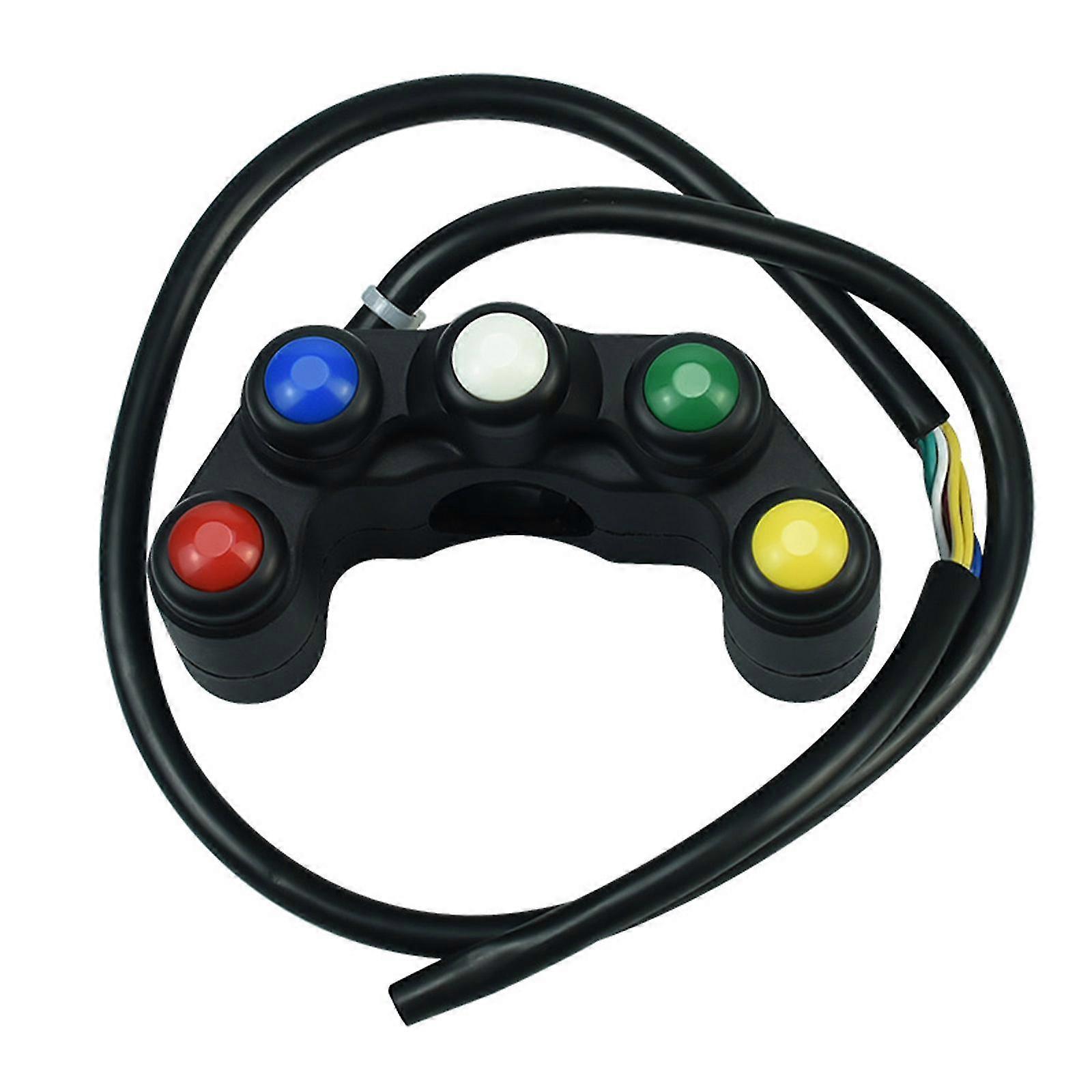 Motorcycle Turn Signal Switch 5 In 1 For Head Light Switch Horn Turn Signal