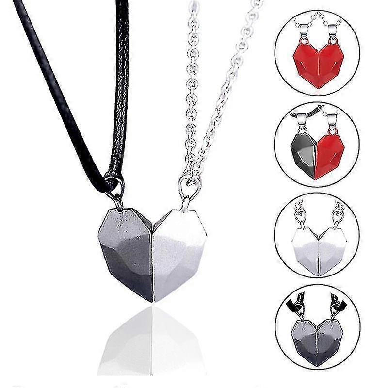 Collier pendentif deux âmes un cœur pendentif collier aimanté couple deux ensemble