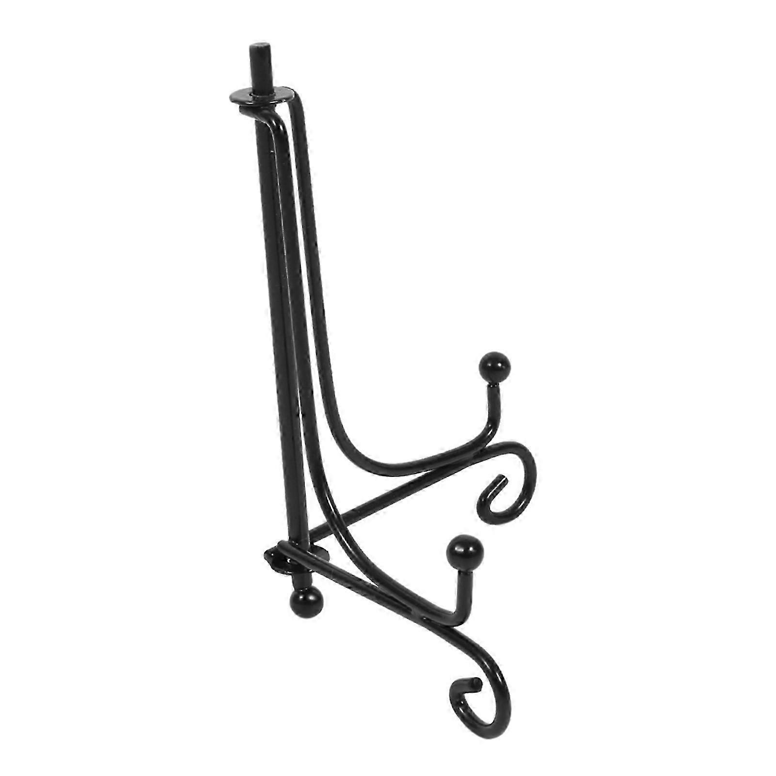 1 pcs 4" Iron Easel Classic Display Stand Bowl Plate Photo Frame Book Artwor Black