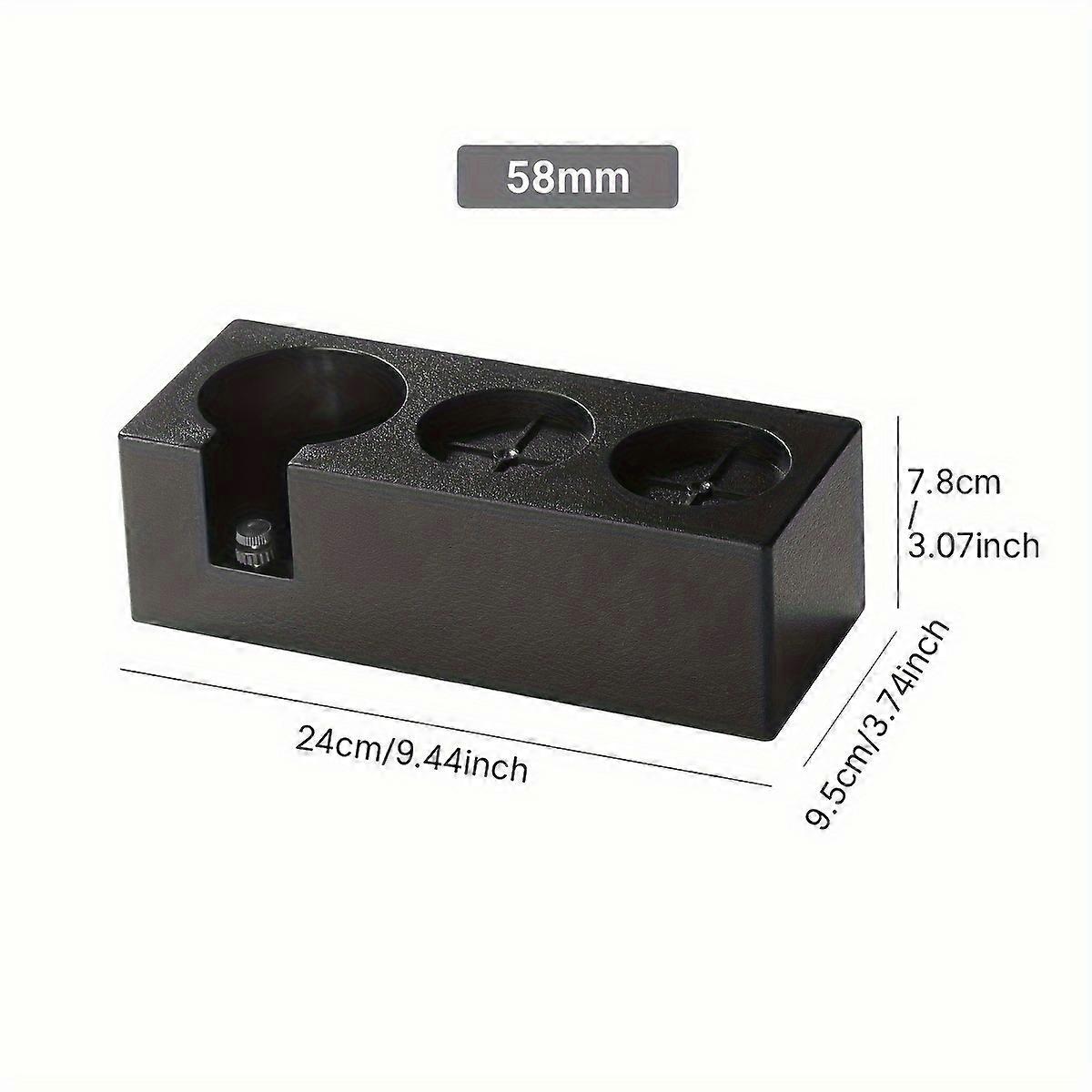 1pc Espresso Tamping Station, Espresso Tamper Mat, Coffee Portafilter Stand For 51/53/58mm Portafilters, Plastic Tamper And Distributor, 3 In 1 Espres