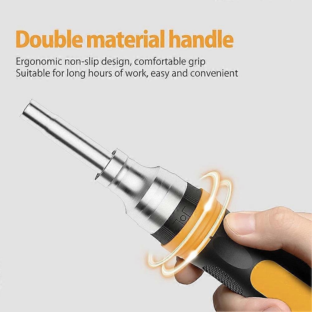 Ratcheting Screwdriver Set 19in1 Portable Multi-Function Screwdriver Bit Set With Quick-load Mechanism S2 Screwdriver Kit