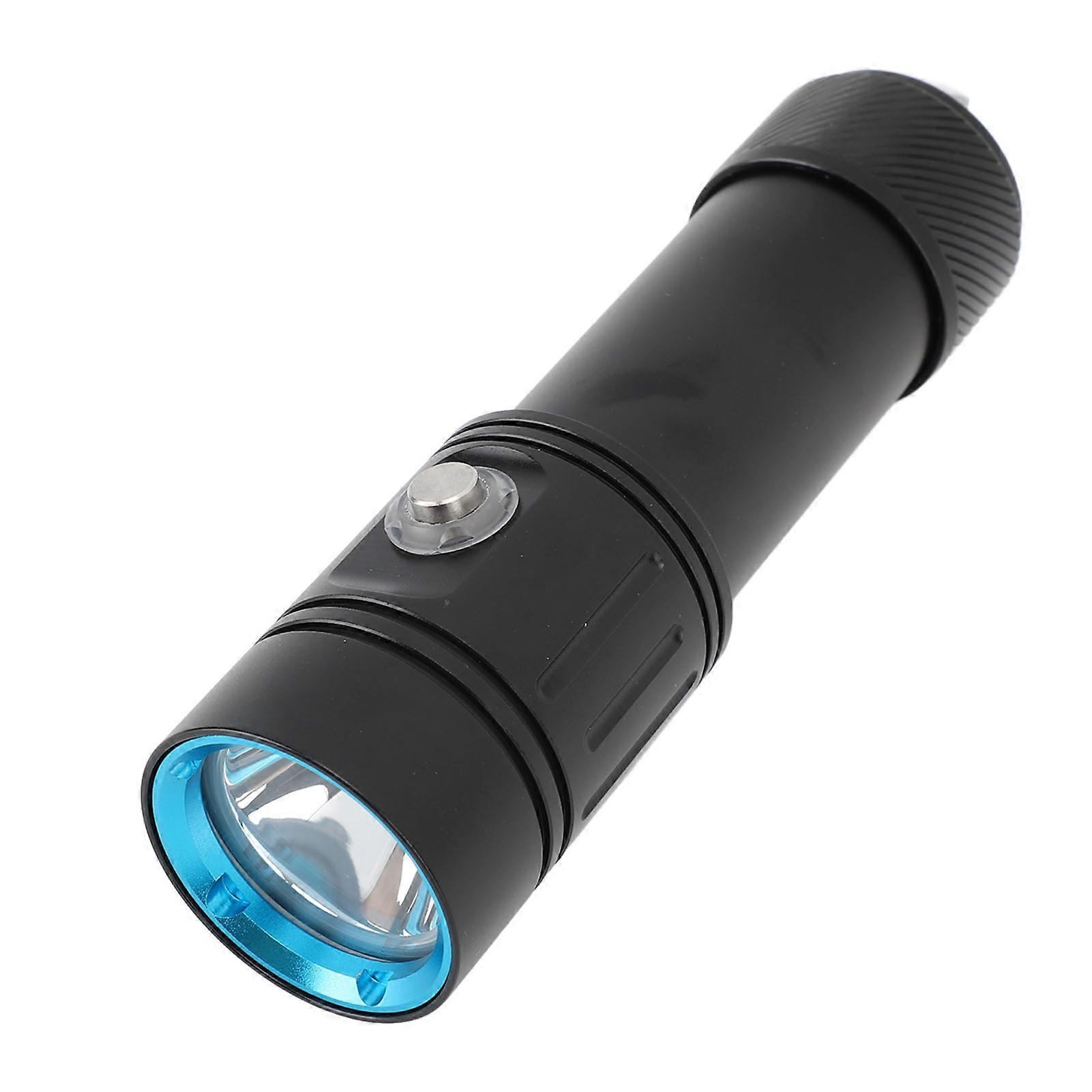 LED Dive Torch Submersible Underwater Flashlight 5000LM IPX8 Waterproof White Light 4 Modes