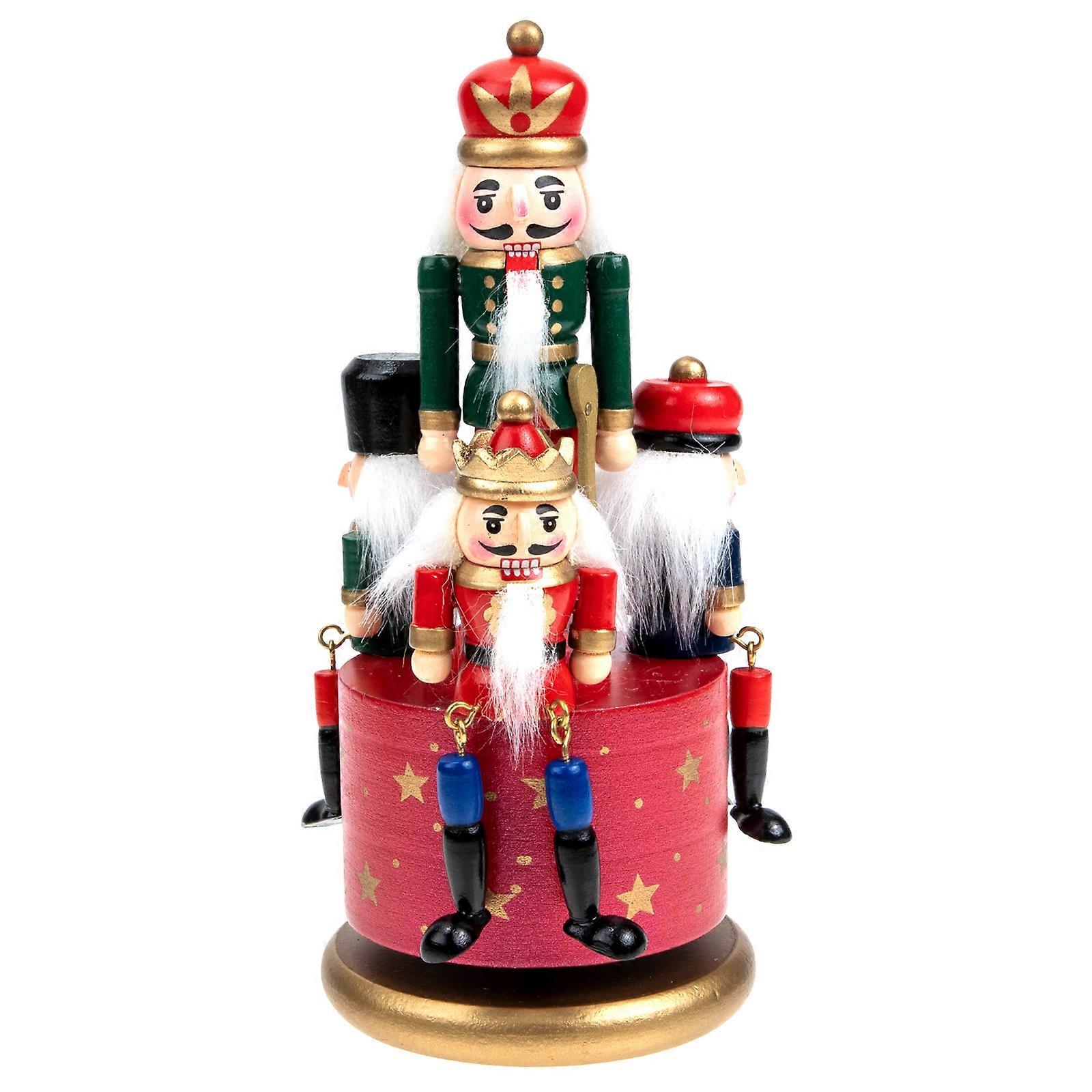 The Office Stocking Stuffers Nutcracker Soldier Music Box Nutcracker Clockwork Music Box Desktop Adorns Wind Sound Box
