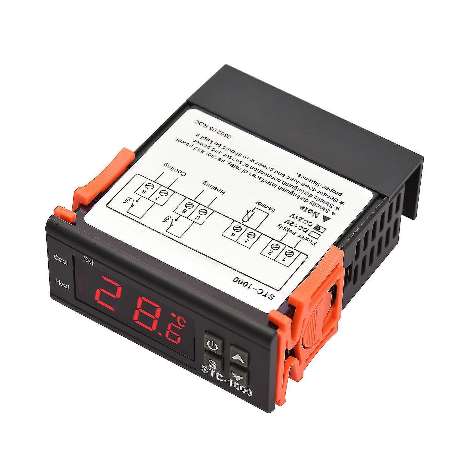 Digital Temperature Controller Stc-1000 Intelligent Temperature Regulator Ac 110~220v Refrigerator Thermostat Support Heating/cooling/temperature