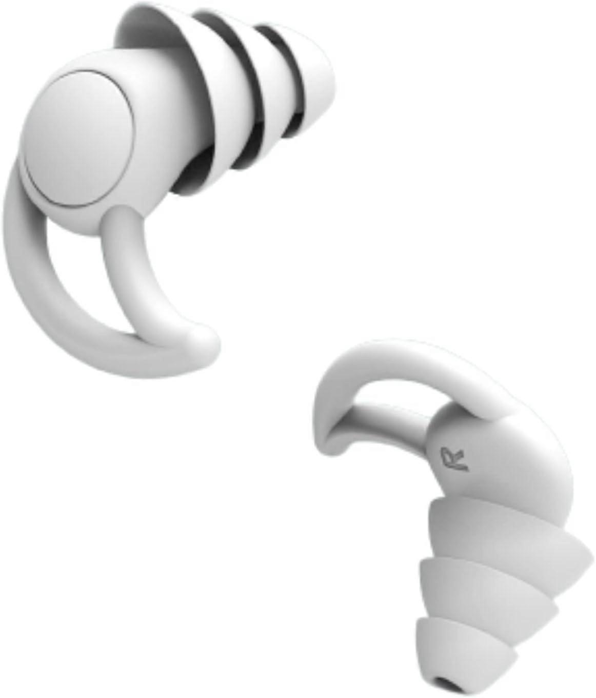 Earplugs for Sleeping, White, Noise reduction up to 33dB, Hearing protection, Reusable Eco-responsible and Ultra Soft, ideal for Sleep, Evening, Work,