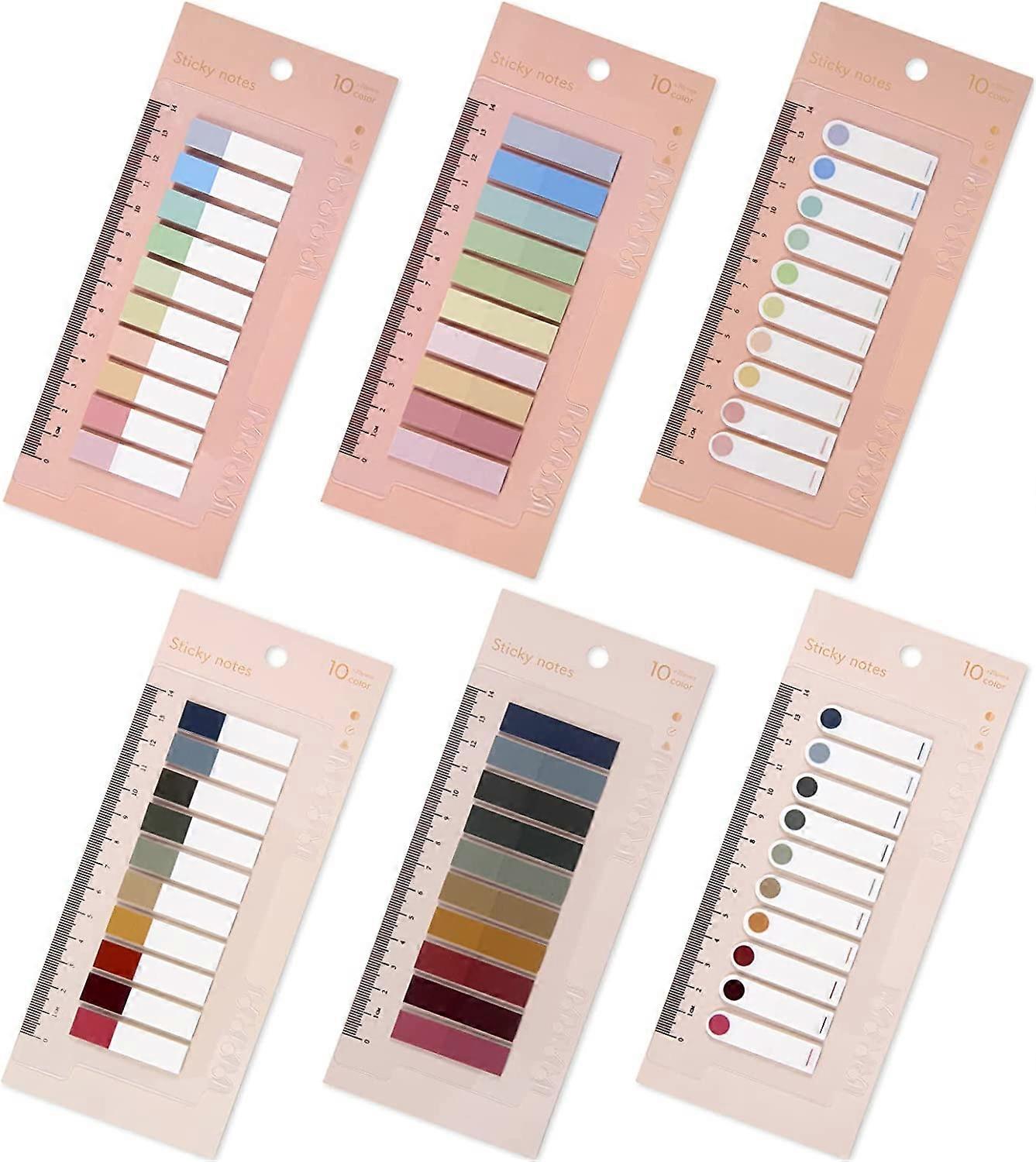 1200 Pcs Healwe Sticky Notes Tabs Transparent Sticky Notes Flags Index Tabs