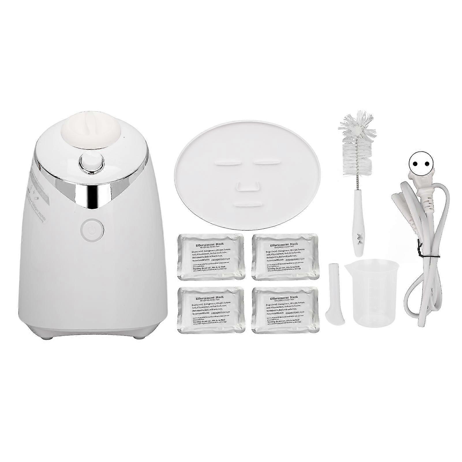 DIY Fruit Face Mask Maker Auto Clean Electric with Voice Prompt Ceramic Liner, White, Universal Voltage
