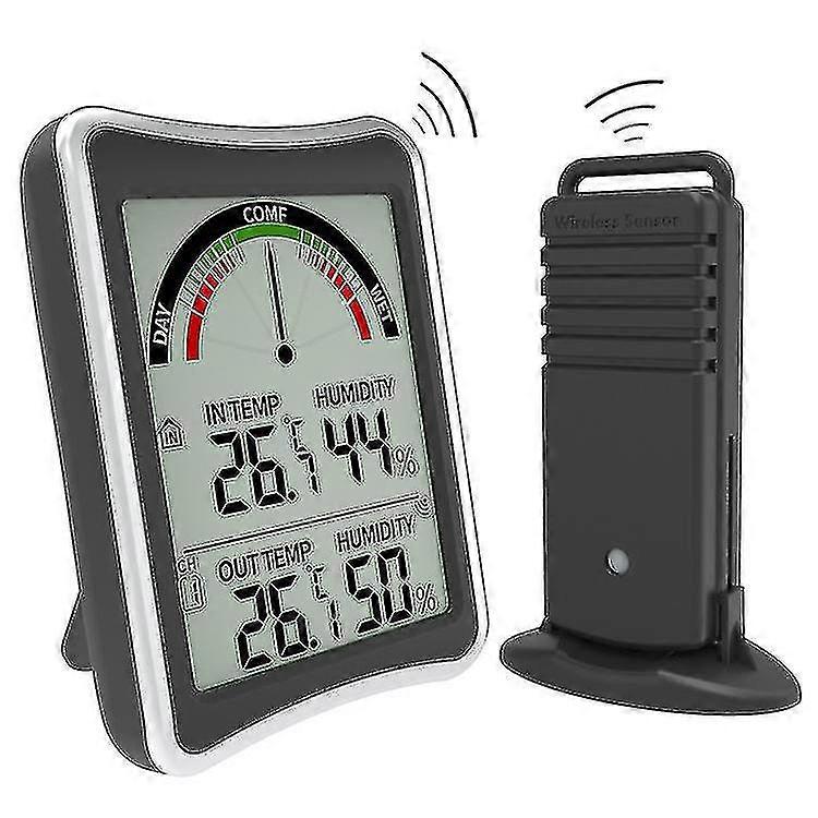 Temperature And Humidity Meter Indoor Outdoor Wireless Thermohygrometer