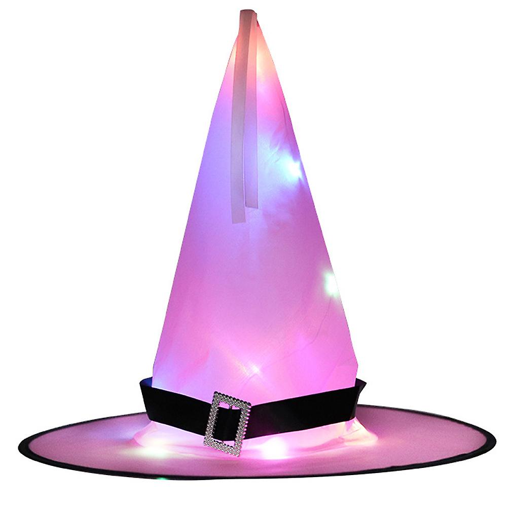 Halloween Led Light Up Witch Hat Cap 