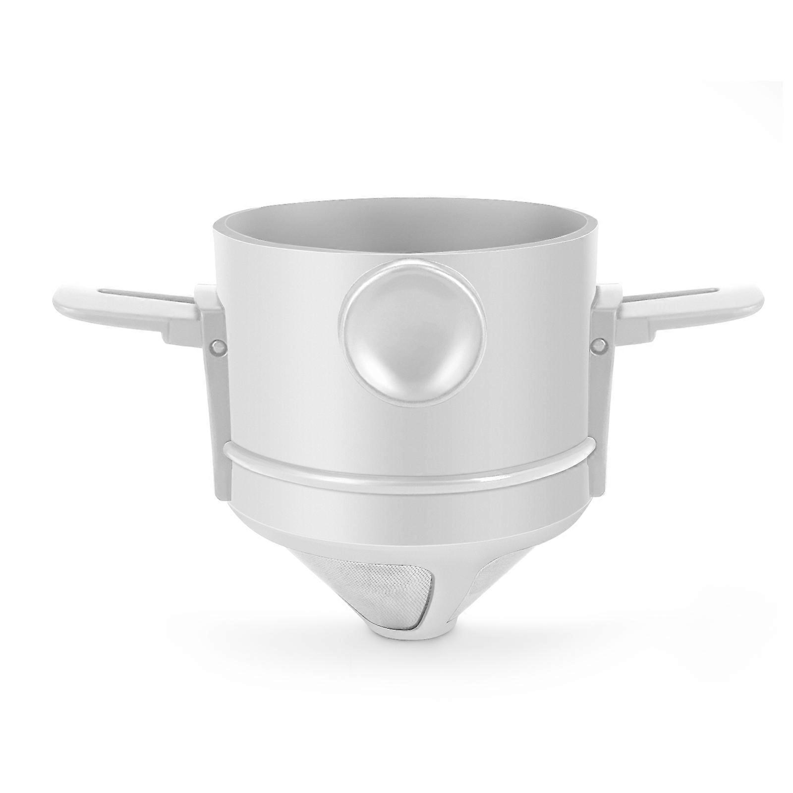Folding Portable Hand Brewed Coffee Dripper Cone for Drip Coffee and Tea with Stainless Steel Holder No Filter Paper Ultra Fine Encrypted Filter