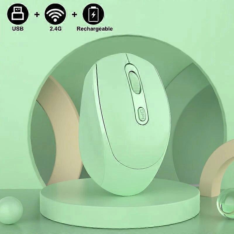 Wireless Mouse 2.4G Blueteeth 5.2 Optical Mice with USB RGB 1600DPI Rechargeable Gaming Mouse for Computer Laptop PC Mute Mause Mice & Trackballs