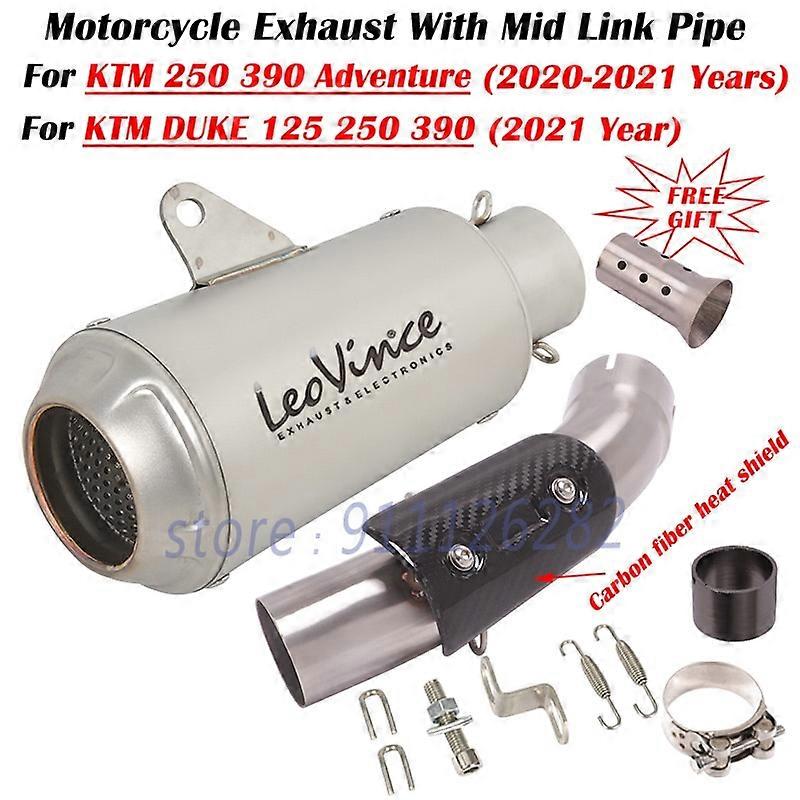 For KTM DUKE 125 250 390 Adventure 20220 2021 2022 Motorcycle Exhaust Escape System Modify Muffler With Mid link Piipe And Cover