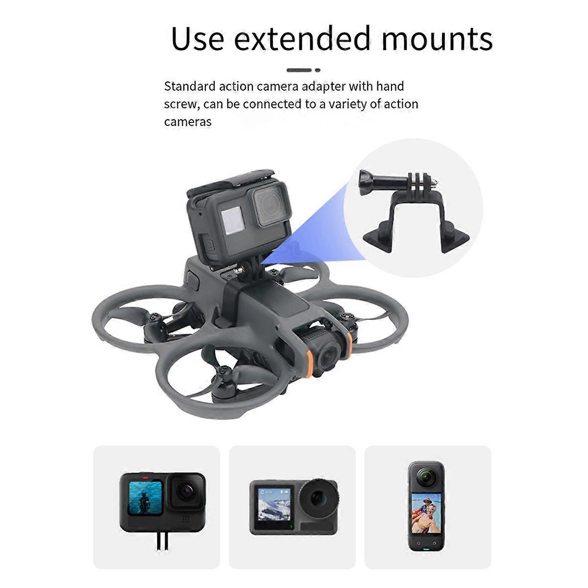 For Avata 2 Upper Expansion Bracket Adapter Sports Camera Fixed Snap-on Holder