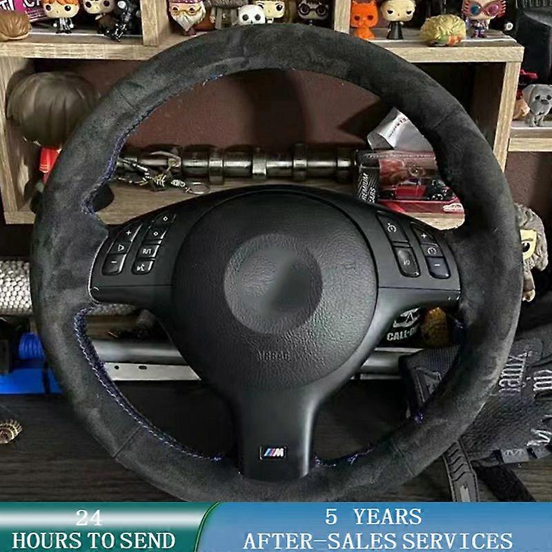 Customized Car Steering Wheel Cover Wrap Non-Slip Car Accessories For BMW E46 E39 330i 540i 525i 530i 330Ci M3 2001 2002 2003