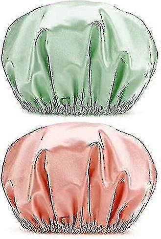 2pcs Shower Cap Bathing Cap Waterproof Shower Cap Elastic Waterproof Shower Caps