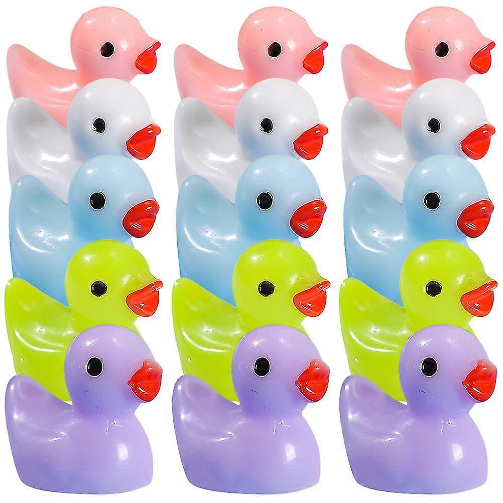 75pcs Mini Hars Eenden Kleine Miniatuur Eenden Hars Eend Figuren Tiny Duck Modellen