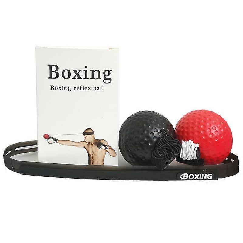 BOXING Reflex Ball on String - Fight Ball with Adjustable Headband, Soft Foam Balls - Improve Hand Eye Coordination, Reaction Speed