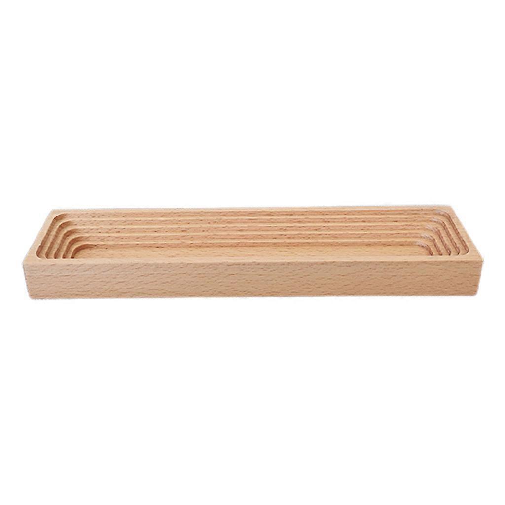 Wooden Remote Control Debris Storage Box Square Rectangular Snacks Dessert Tray Storage Basket Serving Platter Retro