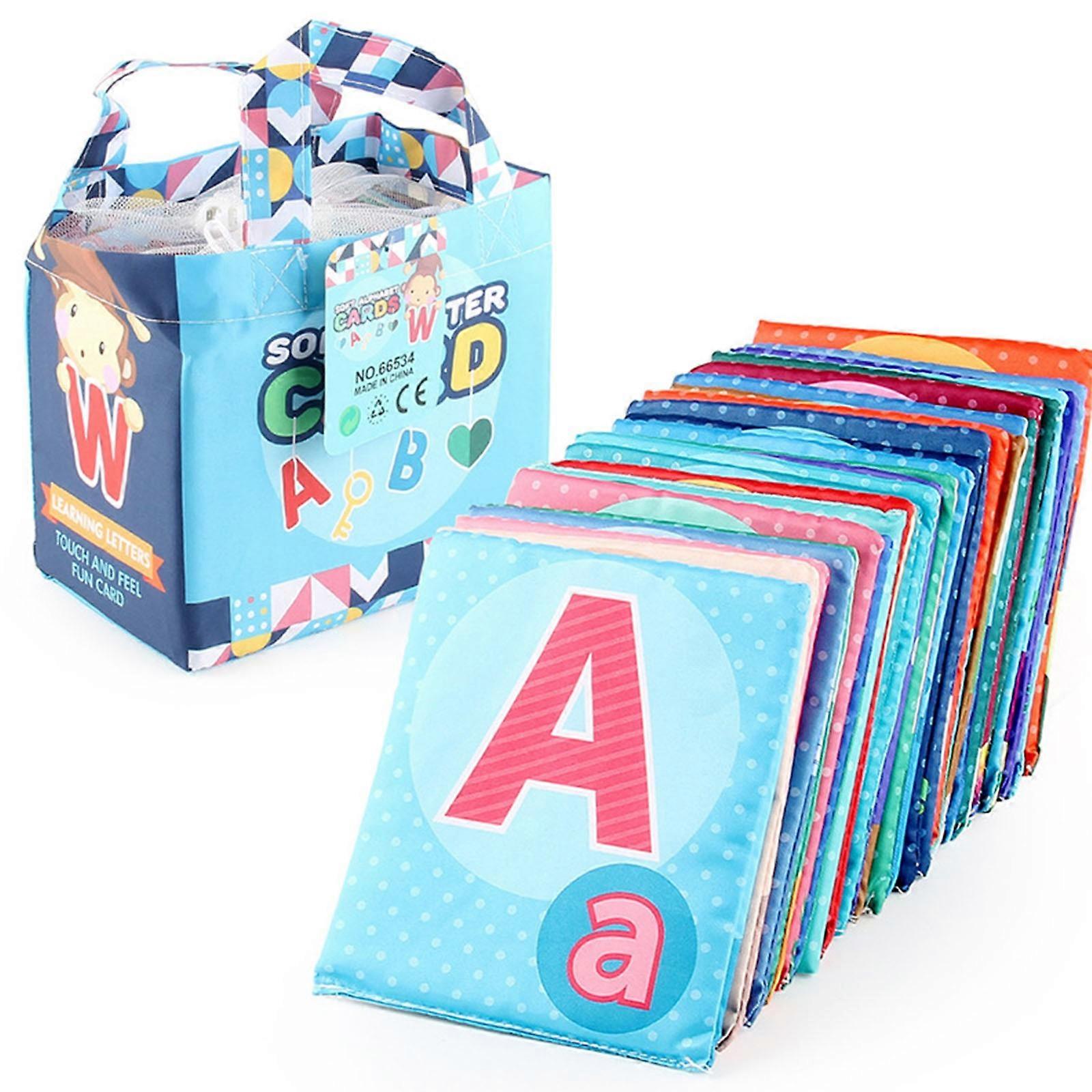 Soft Alphabet Flash Cards for Toddlers – 26Pcs Early Learning Alphabet Toys with Storage Bag, Washable