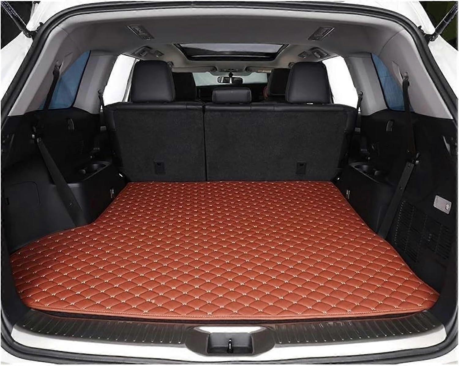 Car Boot Protector For Chevy For Malibuxl 2016 2017 2018 Car Trunk Mats High Side Cargo Cover Liner Rear Carpets Auto Interiors Boot Mat(Color:Brown)