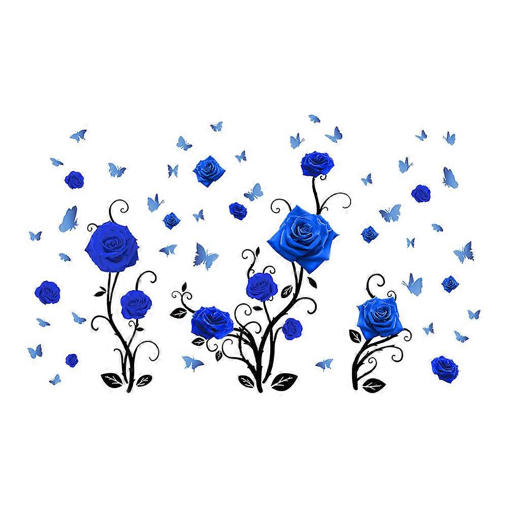 PVC Wall Stickers Wall Decoration Rose Pattern 980x300mm 2 sheets/set