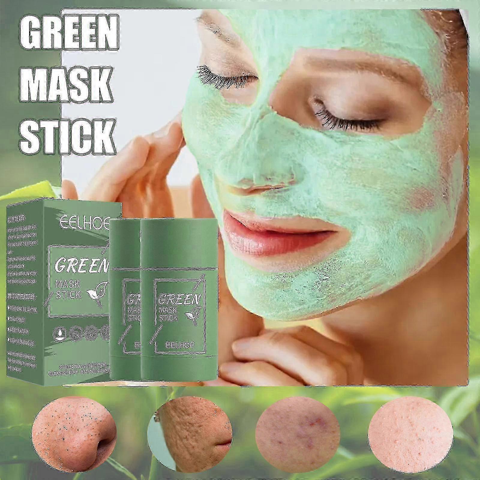2 Stück Grüntee-Öl-Kontrollmaske
