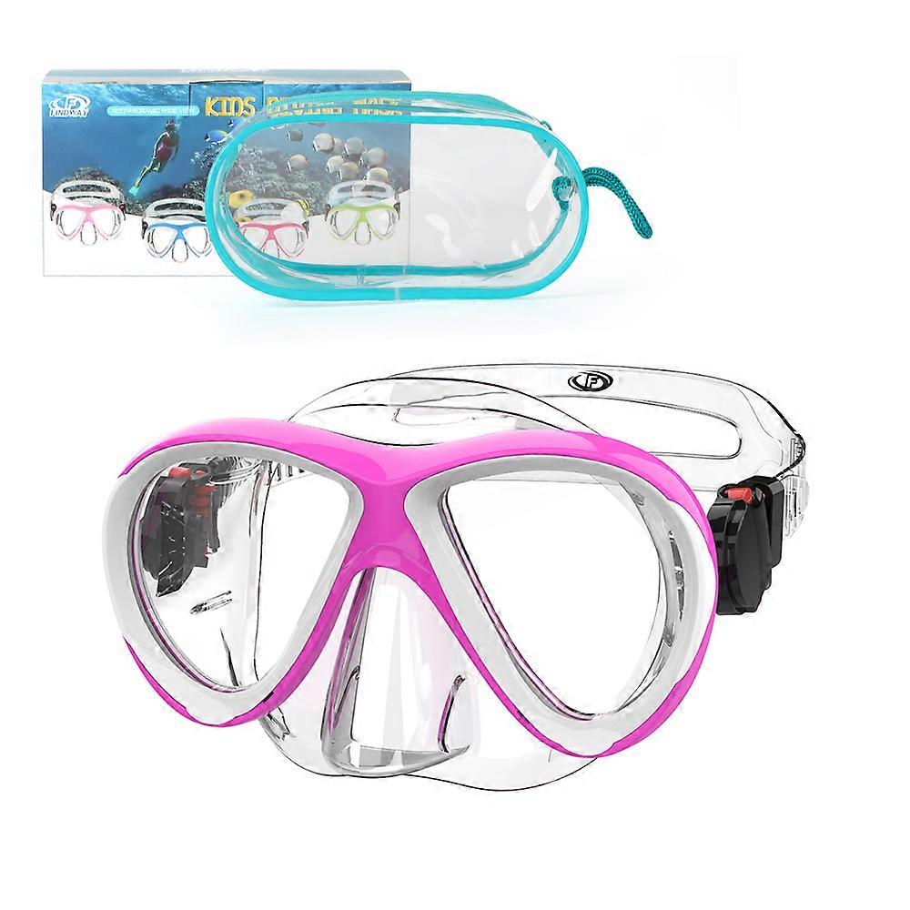Findway Kids Swimming Goggles Leak-Proof with Nose Cover 180 Wide View Anti-Ultraviolet Diving Goggles Mask for Boys/Girls 4-14