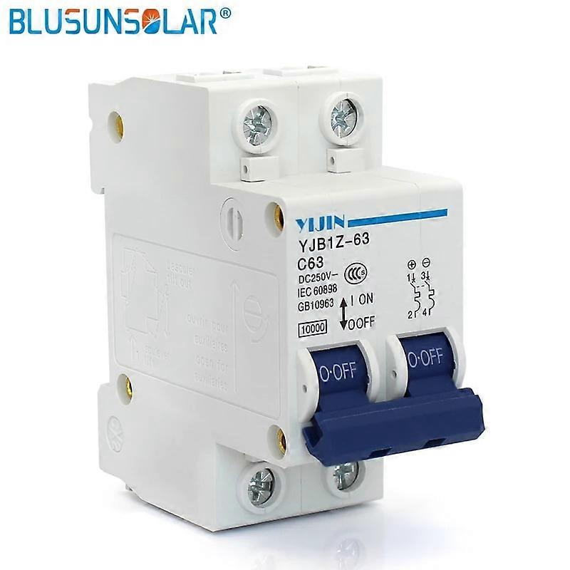 1 Pc CE Approved Mini Circuit Breaker MCB 2P 16A 63A 250V For House Using DC Electric Circuit Breaker