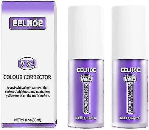 2pcs V34ホワイトニング歯磨き粉は黄変を減らし、歯のクリーニングとエナメル質のケアTWに使用されます