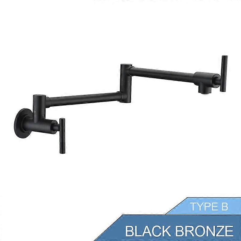 Filler Tap Foldable Kitchen Faucet Single Cold Sink Tap Rotate Folding Spout Chrome Brass Wall Mounted Crane