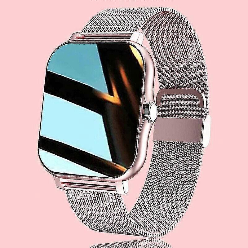 מסך מגע מלא שעון חכם Bluetooth Call שעוני ספורט גשש כושר דופק שעון חכם