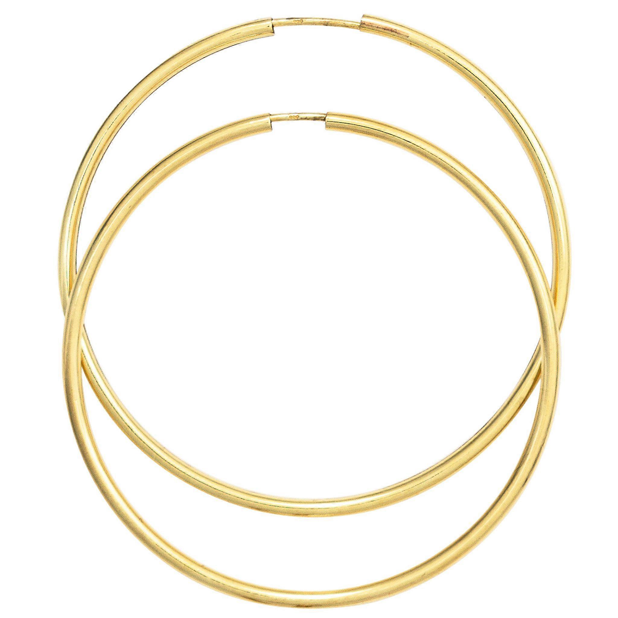 Large Hoop Earrings in Yellow Gold