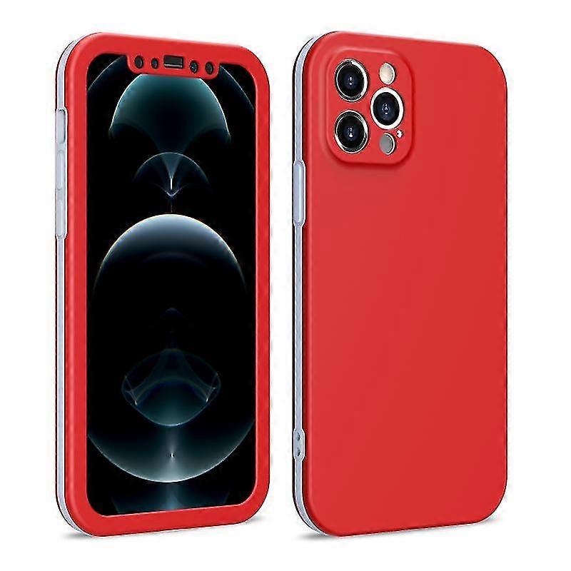 For Iphone 12 Dual-color 360 Degrees Full Coverage Protective Pc + Tpu Shockproof Case