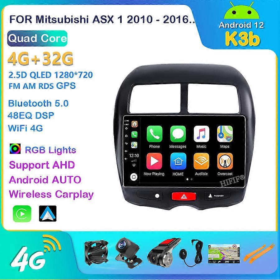 Carplay Android 13 Car Radio Multimedia Video Player For Mitsubishi ASX 1 2010 - 2016 Navigation GPS No 2din 2 din dvd